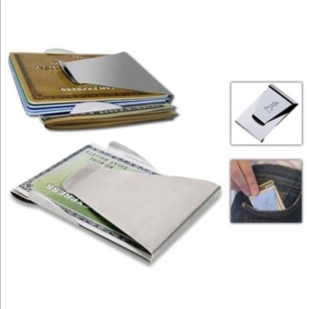 Slim clip double sided money clip new in box